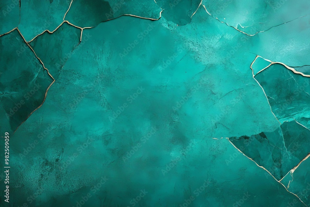 Poster captivating minimalist gradient transition from soft pale aqua to deep emerald with textured depth f