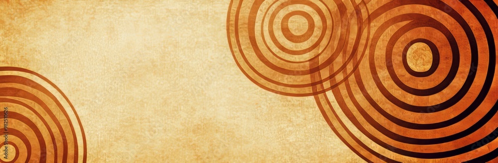 Aufkleber an abstract background with colored circles or balls, with a grungy texture and geometric pattern in