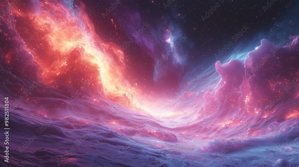 Poster cosmic colorful abstract space background