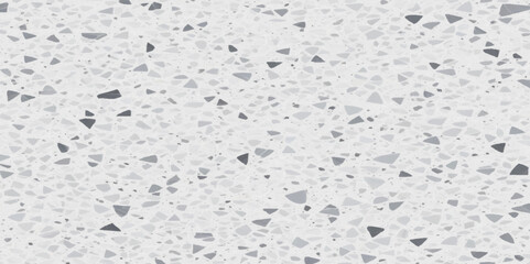 Terrazzo texture. Polished concrete floor and wall pattern. Old terrazzo flooring in seamless patterns texture , polished light gray, black and white stone for background. 