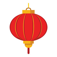 Red Chinese lantern vector illustration for decoration
