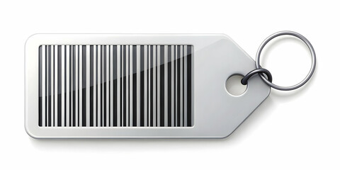 3D Isolated Barcode and Price Tag Icons on White Background for Retail Promotions, Business Branding, and Marketing Campaigns - Sleek Vector Design