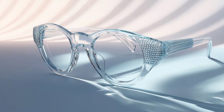 Stylish clear eyeglasses with a unique design, perfect for fashion enthusiasts and eyewear collectors seeking modern aesthetics.