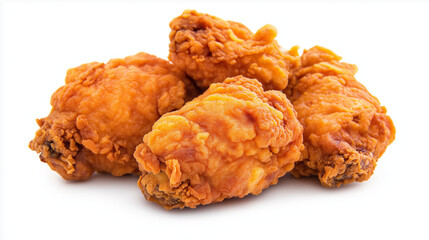 delicious fried chicken isolated on white background