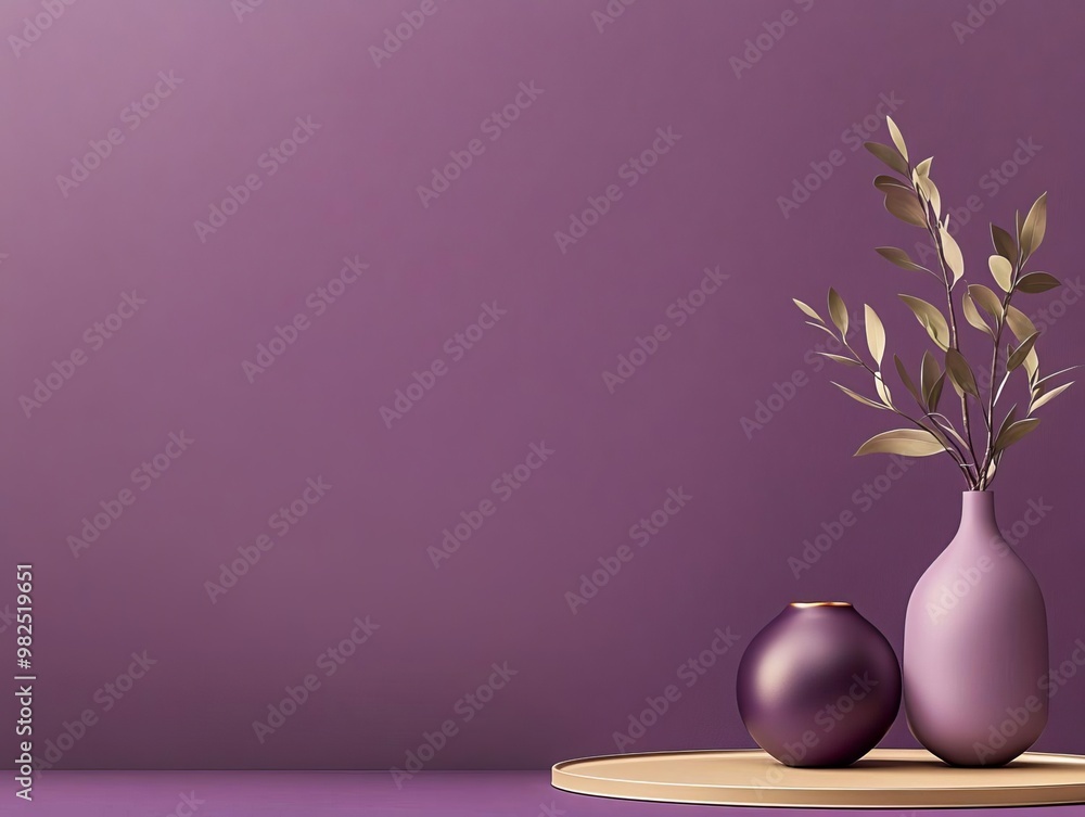 Poster elegant gradient transition from soft mauve to rich eggplant showcasing fine textures for a contempo