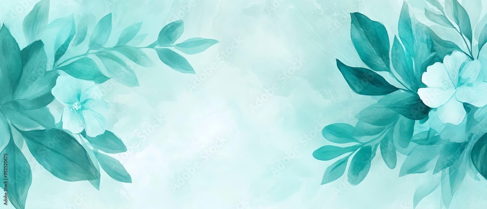 Poster elegant mint green to turquoise gradient with subtle textures for depth in modern design perfect for