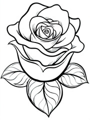 black rose vector illustration