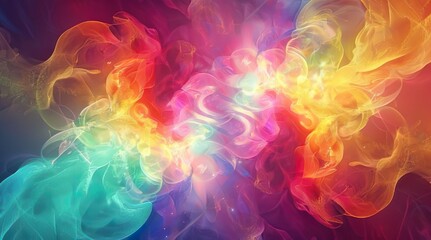 Obraz premium Vibrant Abstract Colorful Energy Burst