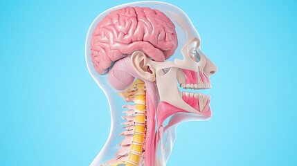 Human Anatomy Side View of Head and Neck