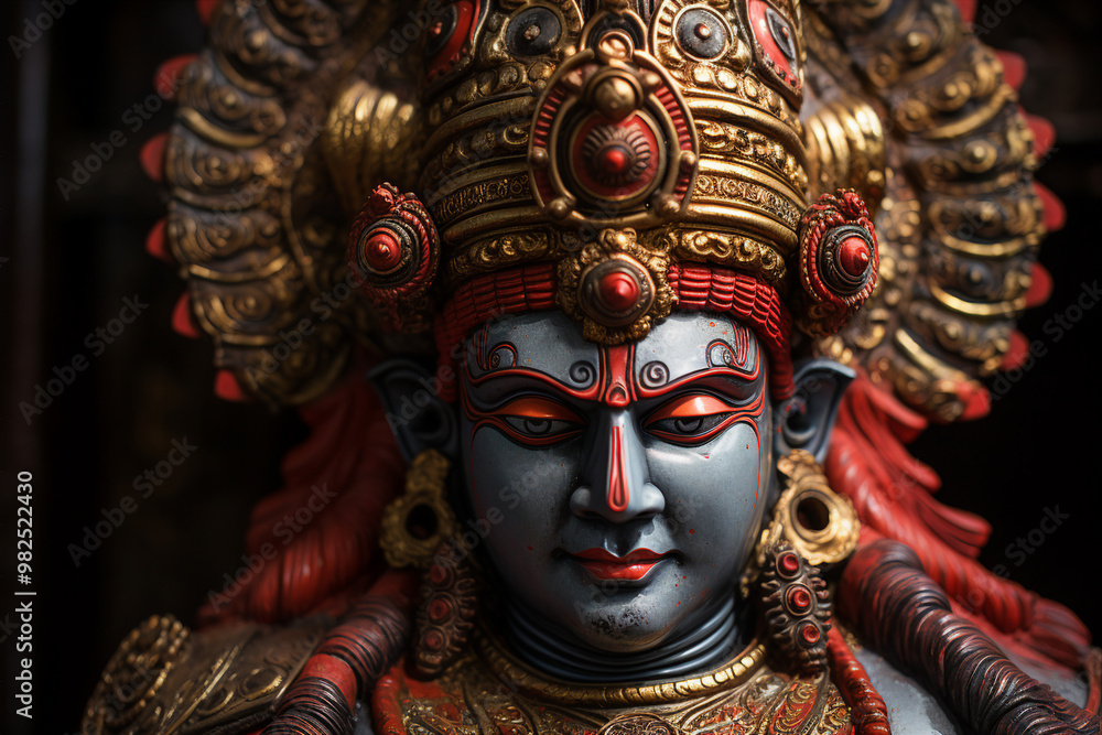 Poster ancient mythical god hero created with generative ai