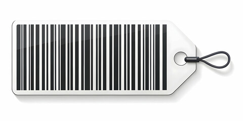 Minimalist Flat Isolated Barcode with Shopping Tag Design for Retail Promotions | Vector Illustration for Business Branding and Marketing