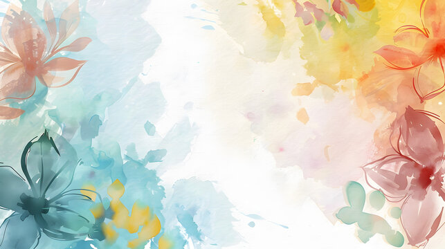 Memorial Frame Background watercolor