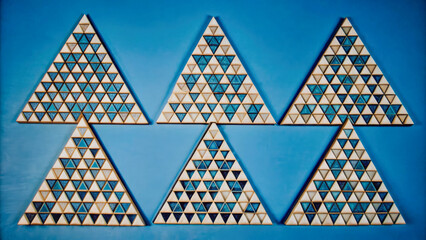 background with pyramids and place for text