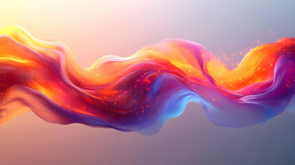 Fototapeta premium 3D Glowing Abstract Demand Surge Art - Vibrant Digital Design Representing Urgency in Market Demand with Sleek Light Effects for Business Content