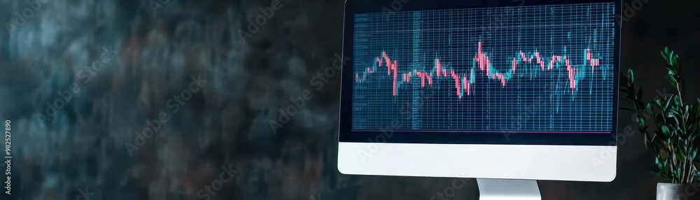 Aufkleber a sleek computer screen showing a deep dive into microeconomic rate analysis with animated charts
