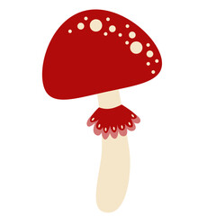 Mushroom toxic forest plant icon