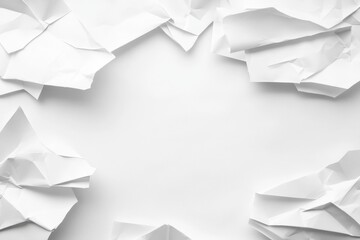 Obraz premium A blank white poster texture with crumples and creases