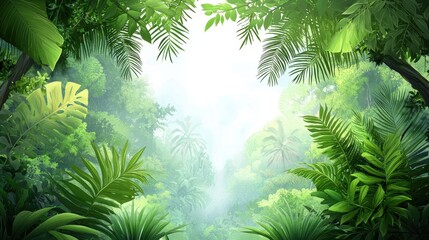Dense Jungle with Misty Ambiance