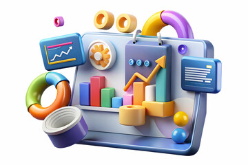 Glowing Abstract Digital Art Representing Business Tools & Retail Analytics: Sleek Design for Marketing Advertisements on Retail Efficiency