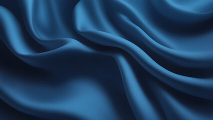 Obraz premium silk fabric blue wave background