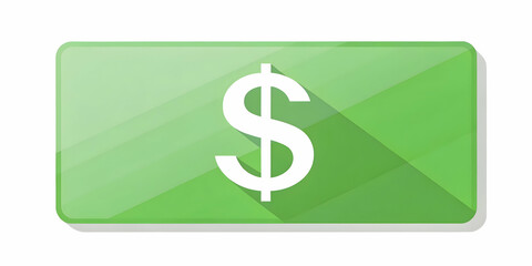 Obraz premium Sleek Flat Isolated Business Card with Dollar Sign Concept: Elegant Vector Design for Business Finance and Corporate Branding on White Background