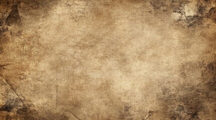 Obraz premium Weathered brown parchment paper with vintage texture, creating an aged effect suitable for historical or old-world design.