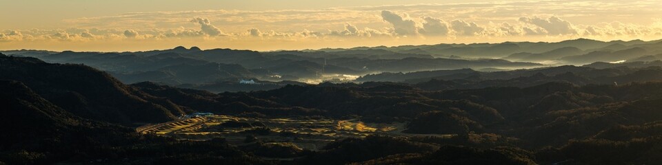 鹿野山九十九谷展望台からのパノラマ写真