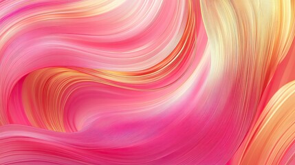 Obraz premium Radiant pink and gold gradients with abstract swirling textures form a visually striking, modern background