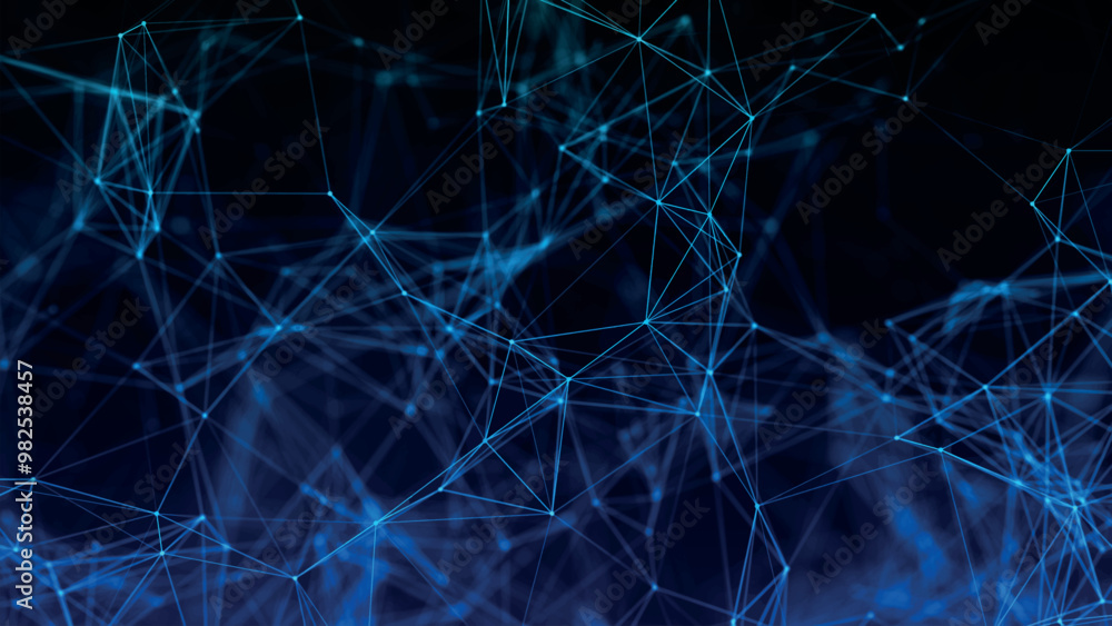 Poster abstract background with connecting dots and lines. network connection structure. plexus effect. 3d 