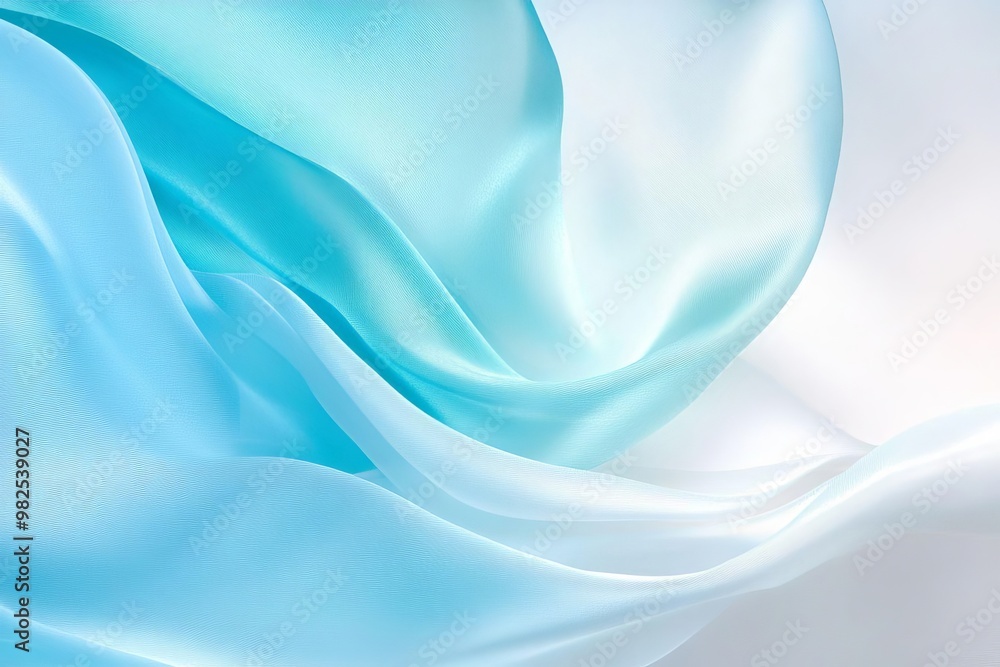 Poster serene gradient bliss elegant transition from light mint to deep cobalt with fine grain textures for