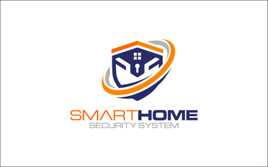 Illustration vector graphic of modern smart home technology logo design
