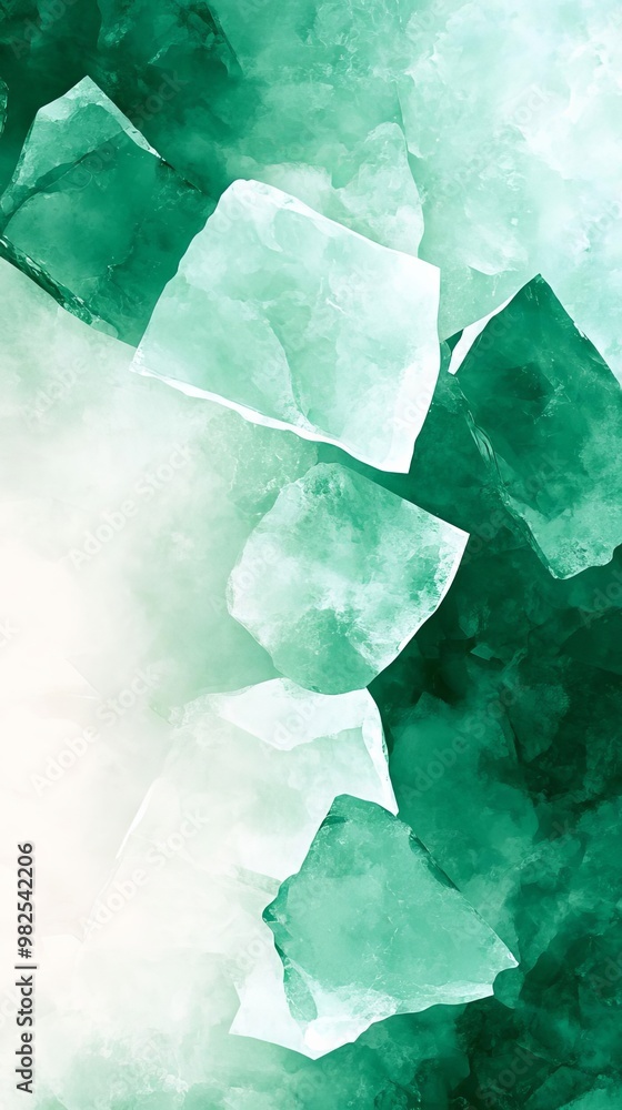 Aufkleber serene gradient of soft jade to deep emerald a refreshing textured background for calming designs an