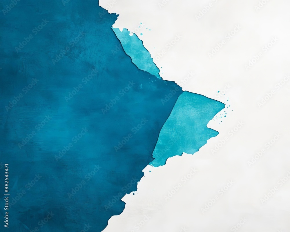 Poster Serene Gradient of Turquoise to Deep Blue with Textured Depth for Tranquil Backgrounds and Design Projects