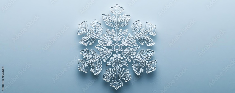 Poster intricate snowflake design showcasing delicate patterns and crystalline beauty, perfect for winter-t