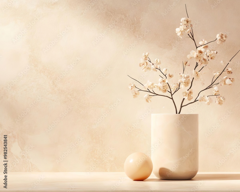 Poster Serene Gradient Transition from Pale Ivory to Warm Stone with Textured Grain Perfect for Backgrounds Interiors and Elegant Design Projects