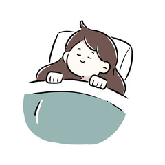 スヤスヤ眠っている女性