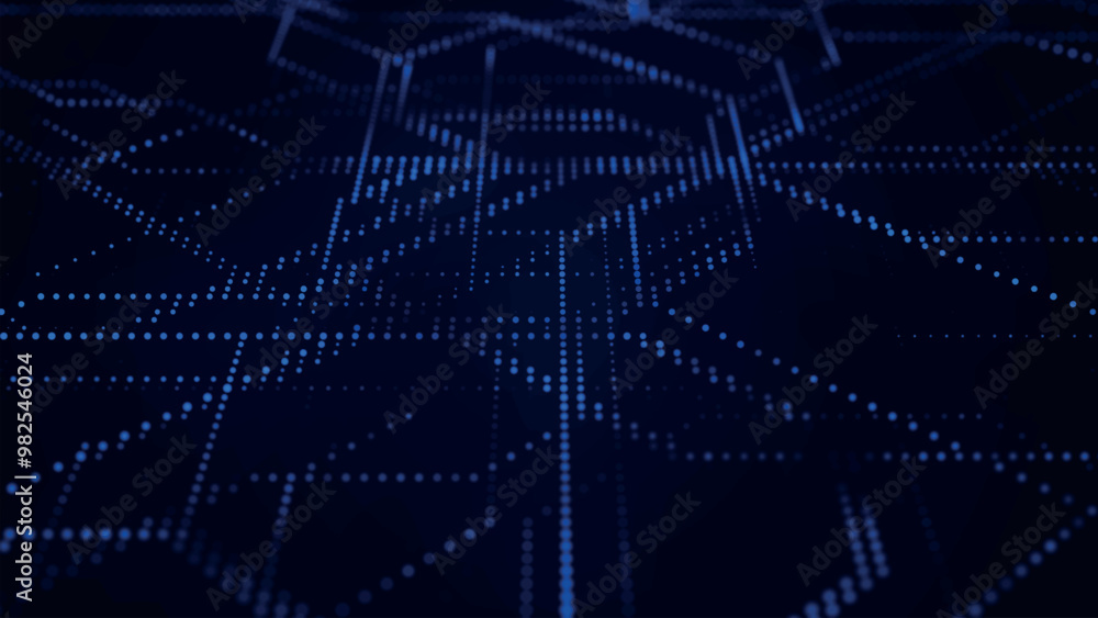 Poster abstract techno background. 3d technological composition. information technology concept. digital cy