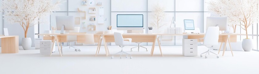 A bright office environment where professionals discuss digital strategy during a branding photography session The scene subtly includes unconscious bias training visuals