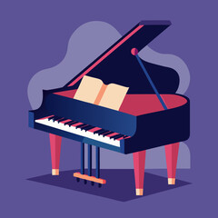 vector illustration of piano