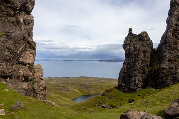 The old man of Storr in the isle of Skye in Scotland