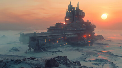 steampunk future building