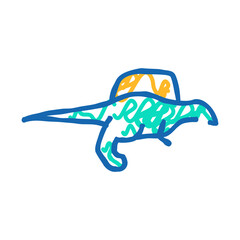 spinosaurus dinosaur doodle icon sketch vector. spinosaurus dinosaur sign. isolated symbol illustration