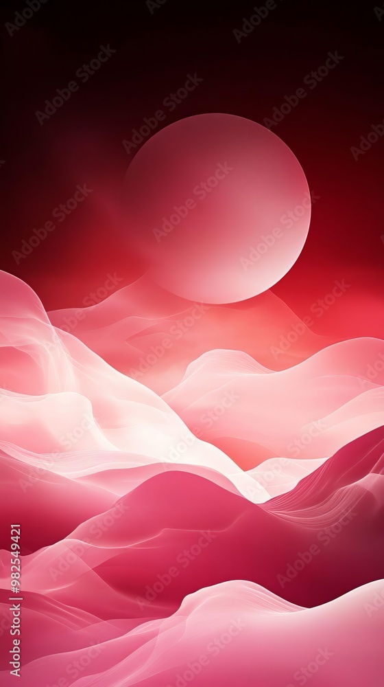 Poster Soft Blush to Deep Magenta Gradient with Textured Layers for a Bold Visual Impact in Minimalist Design Aesthetic