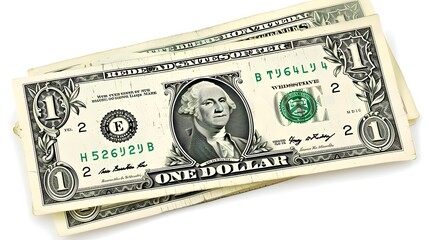 Close-Up of One Dollar Bills Spread Out