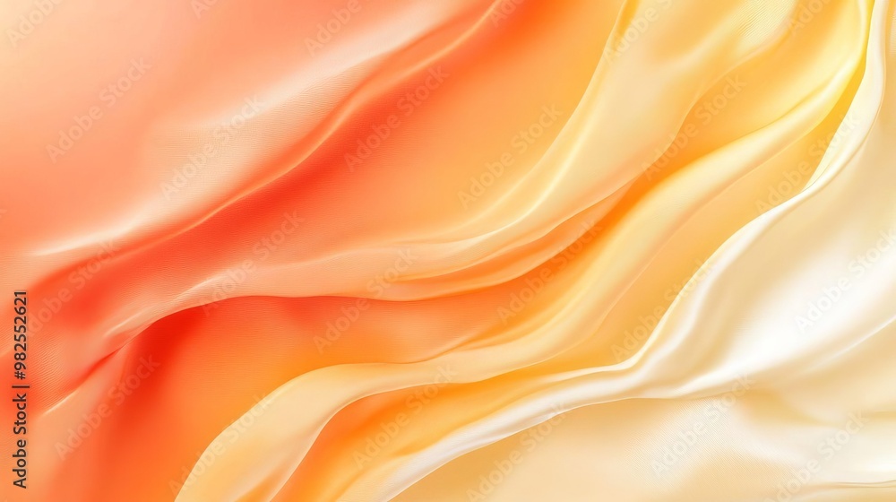 Poster vibrant gradient of light pastel yellow to deep tangerine with subtle grain texture for artistic bac