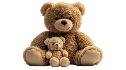Obraz premium a large teddy bear and a small teddy bear. 
