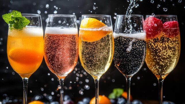 Beverage menu in party and celebration event. For refreshment and happiness.