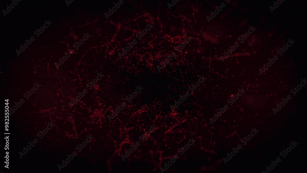 Poster abstract background with connecting dots and lines. network connection structure. plexus effect. 3d 