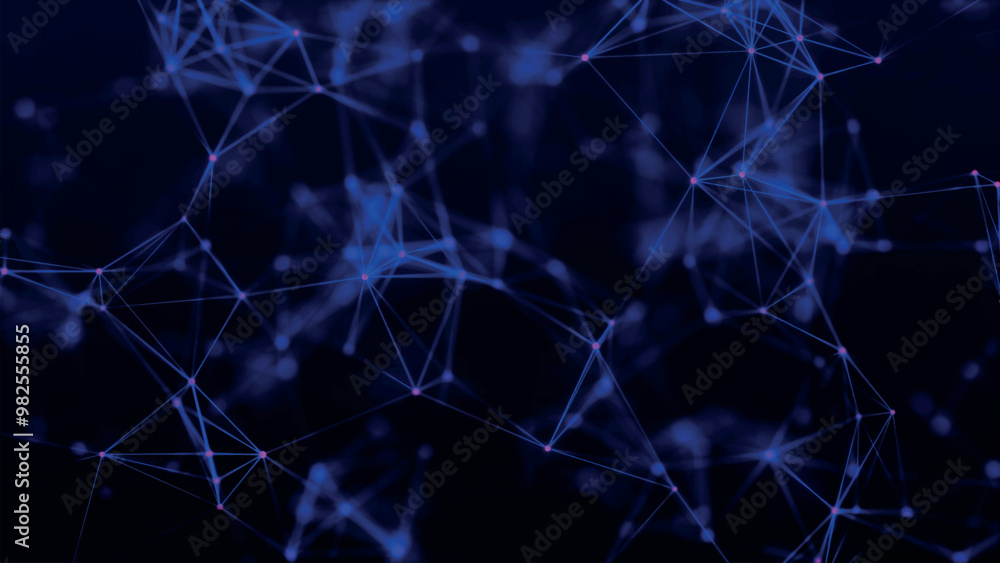 Poster abstract background with connecting dots and lines. network connection structure. plexus effect. 3d 