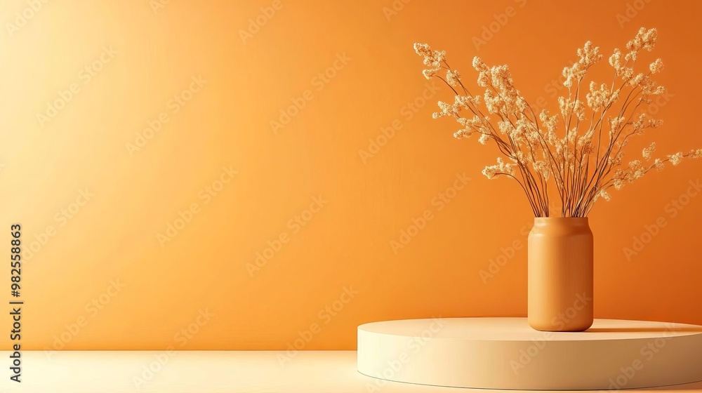 Poster a captivating gradient journey smooth blend of pale goldenrod to rich terracotta with textured depth